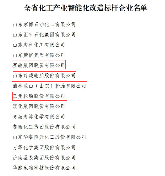 四大輪胎廠商，成為標(biāo)桿