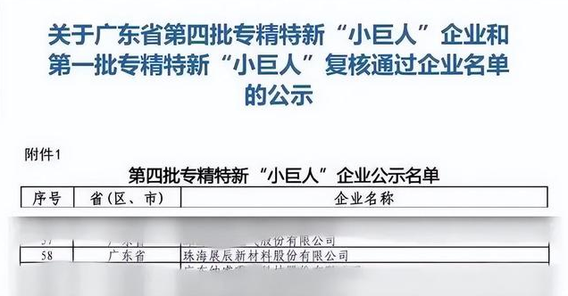 涂料界國家級專精特新“小巨人”企業(yè)來了，展辰新材成功入選