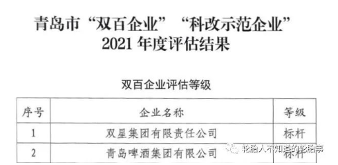 雙星集團(tuán)獲評(píng)全國國企改革“雙百企業(yè)”標(biāo)桿，成為唯一獲此殊榮的輪胎企業(yè)