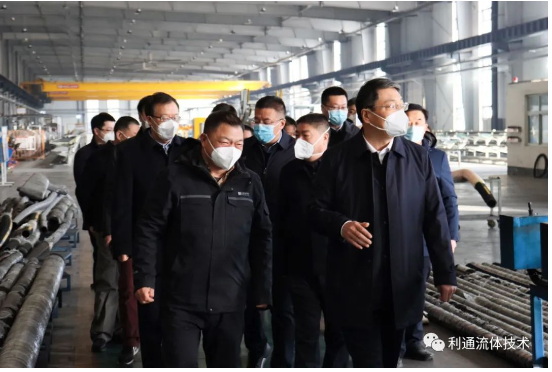市委書記劉尚進、市長秦保強蒞臨利通科技參觀調(diào)研復工復產(chǎn)情況