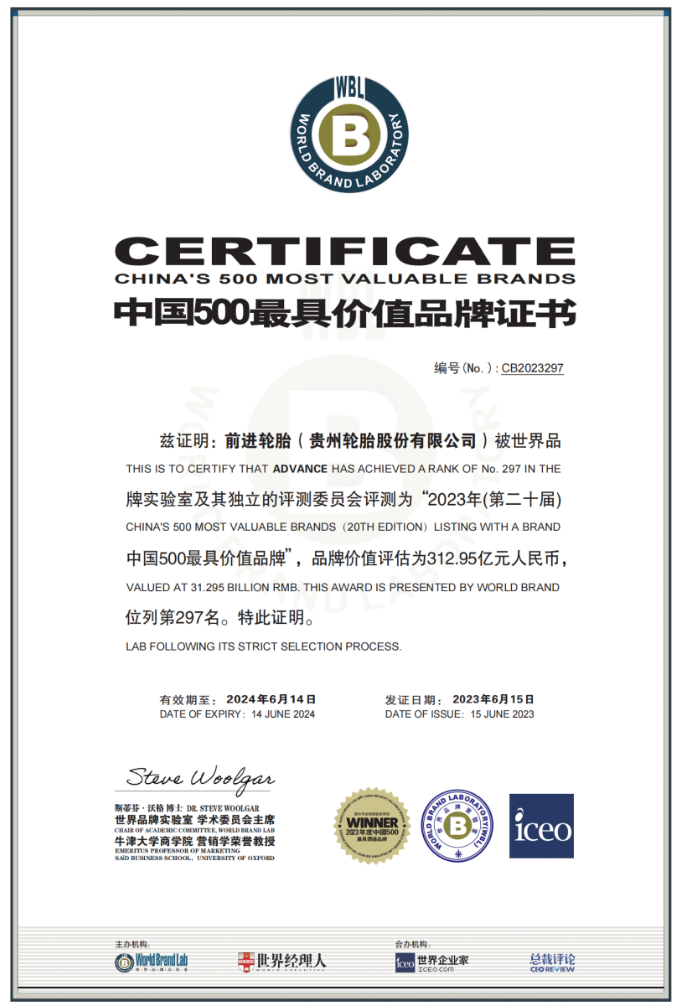 貴州輪胎以“創(chuàng)造價值，回饋社會”為使命，將繼續(xù)致力于培育品牌和產(chǎn)品的宣傳與服務體系，提升公司及產(chǎn)品的市場形象和核心競爭力，為用戶創(chuàng)造更大的價值。憑借多年的努力，貴州輪胎已經(jīng)開發(fā)出一系列國內(nèi)獨有的技術和產(chǎn)品，如高端載重無內(nèi)胎輪胎、綠色節(jié)油安全型寬基無內(nèi)胎輪胎、高性能農(nóng)業(yè)子午線輪胎、沙地浮力胎、輕軌列車輪胎、剛性自卸車輪胎等，這些產(chǎn)品在國內(nèi)外市場上獲得了廣泛認可。