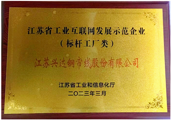 江蘇興達(dá)榮獲“2023年度江蘇省工業(yè)互聯(lián)網(wǎng)標(biāo)桿工廠”稱號，為該公司的數(shù)字化轉(zhuǎn)型之路奠定了堅實基礎(chǔ)。未來，江蘇興達(dá)表示將進(jìn)一步整合先進(jìn)技術(shù)，推動行業(yè)智能化生產(chǎn)水平的提升，為橡膠行業(yè)的智能制造和綠色制造作出更大貢獻(xiàn)。