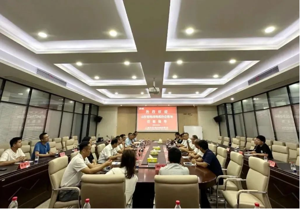  最后，考察團(tuán)一行前往上海浦東電線電纜集團(tuán)總部，參觀了上海電線電纜博物館。陳建義，集團(tuán)副總裁及博物館館長，詳細(xì)介紹了集團(tuán)的經(jīng)營發(fā)展情況和系列產(chǎn)品。雙方就數(shù)字化生產(chǎn)、智能制造、成本控制、市場布局等方面展開了友好互動交流。